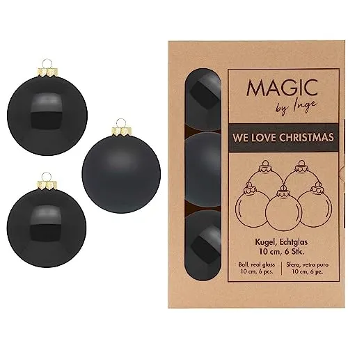 Christbaumkugeln WE Love Christmas in schwarz von INGE-GLAS