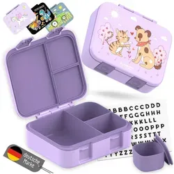 BEARFOOT Lunchbox Brotdose für Kinder in lila von bearfoot