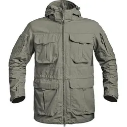 A10 Equipment Long Jacket Fighter oliv, Größe L