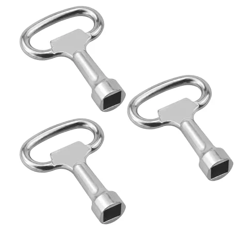 DGUSO Vierkantschlüssel 3 Stück – 8mm Edelstahl für Heizungsentlüftung - Thermostate – Hochwertige Edelstahl-Vierkantschlüssel, ideal für Heizungsentlüftung und vielseitige Anwendungen, leicht und tragbar für den Einsatz unterwegs.