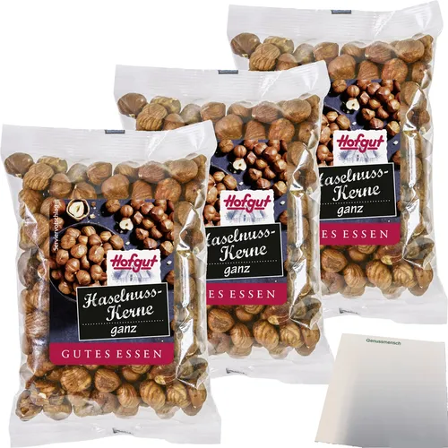 Hofgut Haselnusskerne 3er Pack 3x100g Beutel usy Block