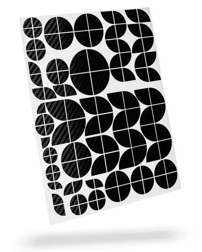 Blackshell Aufkleber passend für alle BMW Embleme - 124 tlg. Carbon Schwarz