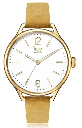Ice-Watch ICE TIME 013060 Beige Champagne Uhr - Elegante Damenarmbanduhr mit Lederarmband, 50m wasserdicht und ein stilvolles 12-Stunden-Zifferblatt für jeden Anlass.