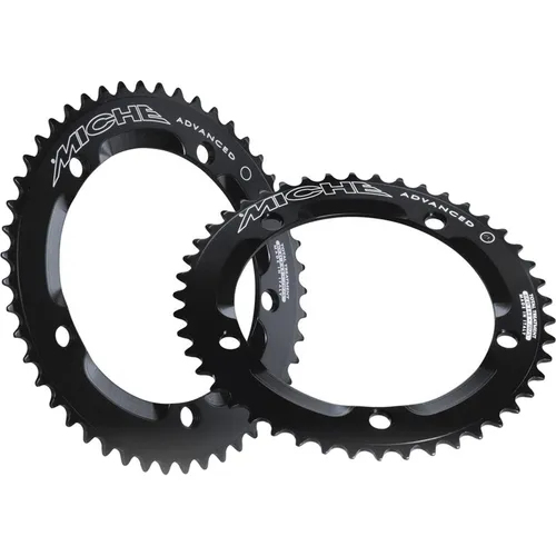 Miche Kettenblatt Pista Advanced 44 Zähne schwarz - Kettenblatt für Bahnsport mit 144mm Lochkreis, CNC gefräst aus leichtem Ergal 7075. Ideal für maximale Leistung und geringes Gewicht (ca. 74g).