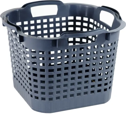 GreenLife Aufbewahrungskorb Uni-Korb 25 kg - 10 Stück grau - Dekokörbe, drehstapelbar und platzsparend für optimale Lagerung von Lebensmitteln. Robuste Konstruktion mit 25 kg Traglast und stabilen Griffen.