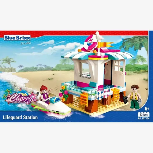 Blue Brixx 107164 Rettungsschwimmer-Station