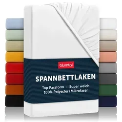 Blumtal Spannbettlaken, Weiß, Textil, 90x190 cm, Oeko-Tex® Standard 100, Schlaftextilien, Bettwäsche, Bettlaken