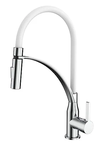 Primaster Küchenarmatur Neuss mit Handbrause - Moderne Armatur mit verchromter Oberfläche und integrierter Wassersparfunktion, ideal für effiziente Küchennutzung.