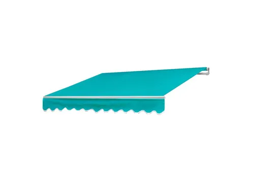 Alu-Markise H792, Gelenkarmmarkise Sonnenschutz 5x3m in blau von MCW