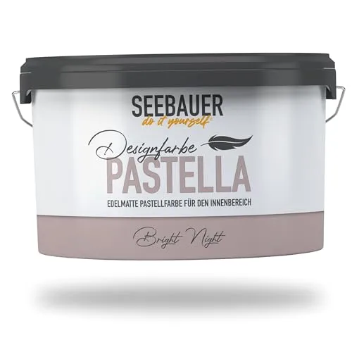SEEBAUER PASTELLA Lila 2,5L – Edelmatt Wandfarbe für kreative Räume - Hochwertige edelmatte Innenfarbe in Lila mit sehr hoher Deckkraft. Abwaschbar und tropffrei, ideal für Familienhaushalte. Gestalten Sie Ihre Räume mit leuchtenden Pastelltönen!