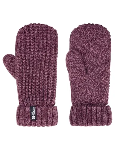 Jack Wolfskin Fäustlinge MEDLEY KNIT MITTEN W lila M (38/40) - Wärmende Fäustlinge aus 100% Polyester, ideal für kalte Tage. Maschinenwaschbar und in trendigem Amaranth, perfekt für aktive Frauen.