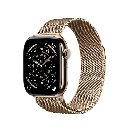 Apple Watch Series 11 5G 42 mm Titan Gold Milanaise Armband von Apple