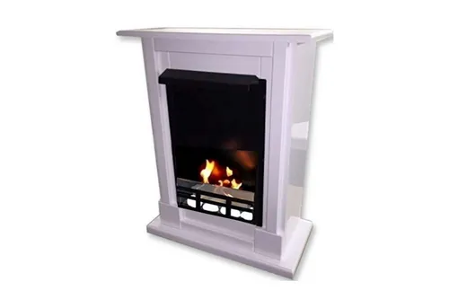 Kaminbau Mierzwa Echtfeuer-Dekokamin Madrid Deluxe - Dekokamin mit regulierbarem Brenner, rauchfreies echtes Feuer und kinderleichte Bedienung für gemütliche Abende.