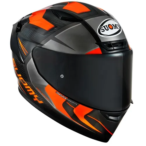 Suomy TX-Pro Advance Carbon Integralhelm - Schwarz/Neon-Orange - L - Motorradhelm aus TRICARBOCO mit herausragender Leichtigkeit und hervorragendem Sichtfeld. Ideal für Rennsport und Touren, mit optimierter Belüftung und komfortablem Hydrocool-Futter.