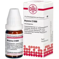 Bryonia C1000 10 G - Homöopathisches Arzneimittel zur Unterstützung des Wohlbefindens, enthält Sucrose und ist ohne Rezept erhältlich. Ideal für sanfte Behandlungsmethoden.