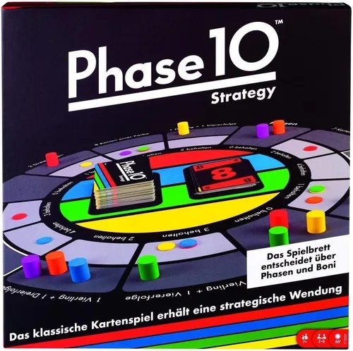 Mattel FTB29 - Phase 10 Brettspiel für 2-6 Spieler, strategischer Familienspaß ab 7 Jahren!