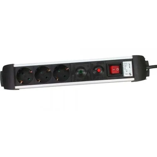 1.50m InLine Steckdosenleiste mit Schalter Schwarz 3 (16431A)