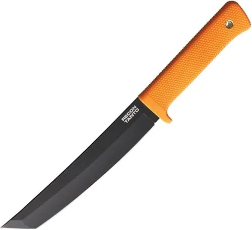 Cold Steel Recon Tanto Taschenmesser orange, SK5-Stahl - Das Cold Steel Recon Tanto Taschenmesser bietet eine 7 Zoll Klinge aus SK5-Stahl und einen rutschsicheren Kray-Ex-Griff. Ideal für den professionellen Einsatz und vielseitig einsetzbar.