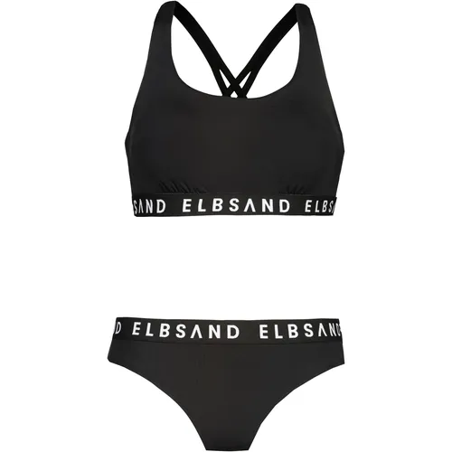 Elbsand Bustier-Bikini Black - 38C/D - Schwimmen & Baden, modischer Bustier-Bikini in elegantem Schwarz für perfekten Halt und Stil am Strand.