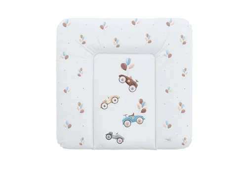 CEBA BABY Wickelauflage - Retro-Autos - Wickelauflage 75 x 72 cm, abwaschbar und wasserdicht, ideal für stressfreies Wickeln, Made in EU
