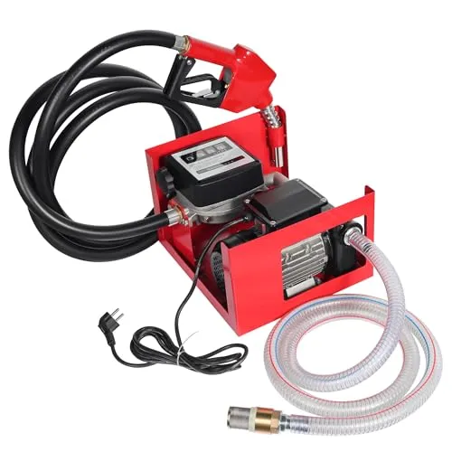 Wiltec Heizöl- und Dieselpumpe 230V/750W - Auto-Kraftstoffpumpen mit 80l/min Durchflussrate, selbstansaugend und ideal für schnelle Kraftstoffübertragungen ohne manuelle Ansaugung.