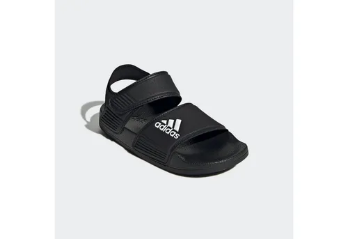adidas Kinder Badesandale Adilette Sandal K - Bequeme Schwimmsandale in Schwarz - Sandalen für Kinder, ideal für den Schwimmbadbesuch. Mit praktischem Klettverschluss und bequemem Textil-Innenmaterial für optimalen Tragekomfort.