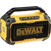Dewalt Glosnik DCR011 XJ - Tragbarer Party Lautsprecher - Tragbarer Party Lautsprecher mit 2 x 76mm Premium-Lautsprechern für hochwertigen Sound und drahtloser Verbindung bis 30m. Integrierter USB-Anschluss zum Handyaufladen.