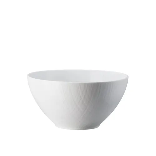 Rosenthal Mesh Weiß Schale hoch 18 cm - Elegante Porzellanschale in Weiß, ideal für Servieren und Dekorieren, Durchmesser 18 cm, Teil der stilvollen Mesh Weiß Kollektion.