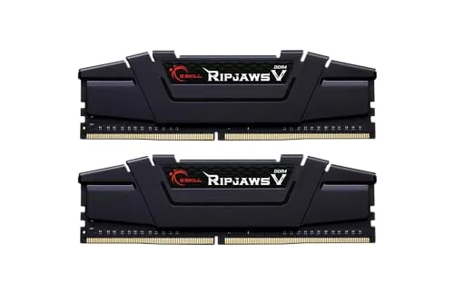G.Skill Ripjaws V 32GB (2x16GB) DDR4-4000 RAM Speicher Kit - RAM PC mit 32 GB (2x16GB), blitzschnellen 4000 MHz und CL18 für ultimative Gaming-Performance und Multitasking.