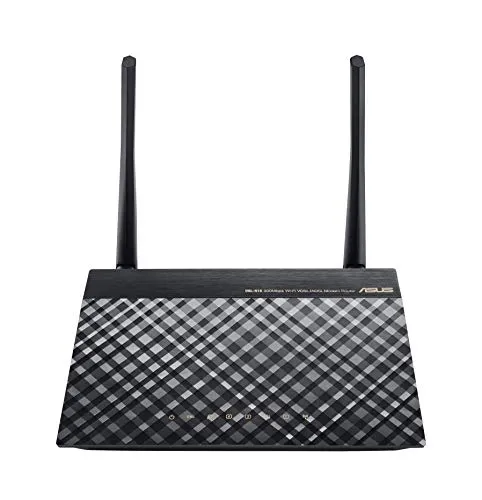 Asus DSL-N16 Modem VDSL2/ADSL N300 - Router mit bis zu 300 Mbit/s, 2 Antennen für erstklassige Signalqualität und 4 Gigabit-Ethernet-Ports. Einfaches Setup dank Asus WRT und AiCloud für nahtloses Streaming und Datenfreigabe.