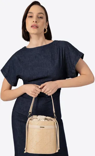 Wittchen Damen-Tasche mit gewebter Struktur, Beige, Polypropylen