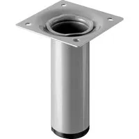 Hettich Tischbein Ø 30 mm x 100 mm Aluminium-Optik