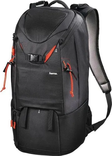 Hama Fotorucksack für 2 DSLR Kameras, Profitour 240 schwarz - Kameratasche aus robustem Nylon, ideal für Fotografen, bietet Platz für 2 DSLR Kameras und Zubehör, perfekt für unterwegs.