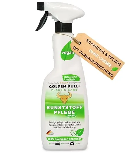 Golden Bull® Kunststoffreiniger & Kunststoffpflege 500ml Auto Innenraum [VEGAN