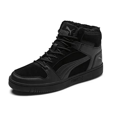 Puma Rebound LayUp SD Fur Sneaker high Schwarz - Sneaker für Herren mit hochwertigem Wildleder-Obermaterial und warmem Kunstfell-Innenfutter für optimalen Tragekomfort und Stil - ideal für kalte Tage.