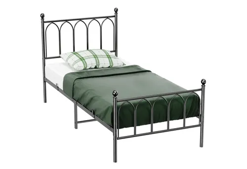 OKWISH Metallbett Einzelbett Jugendzimmer mit Lattenrost ohne Martatze (1-tlg), 90x200cm Ohne-Matratze
