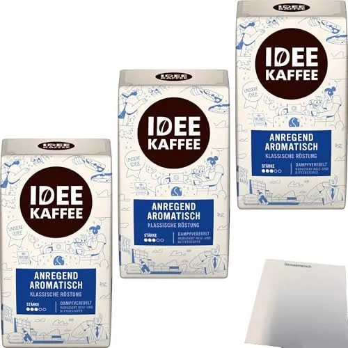 usy Bundle für Filterkaffee Idee Kaffee Classic 3er Pack (3x500g Packung) + usy Block