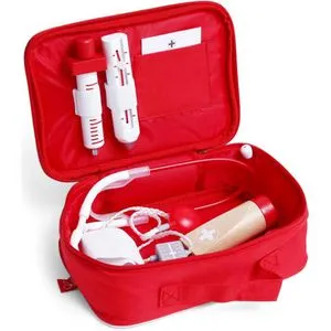 Hape Arztkoffer E3010, Dein Doktorset, aus Kunststoff und Holz, 7-teilig