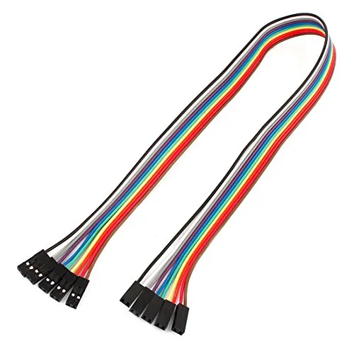 sourcing map 40 cm 2,54 mm 2 Pin Buchse zu Buchse F/F Jumper Kabel Steckverbinder mit 5 PCS de