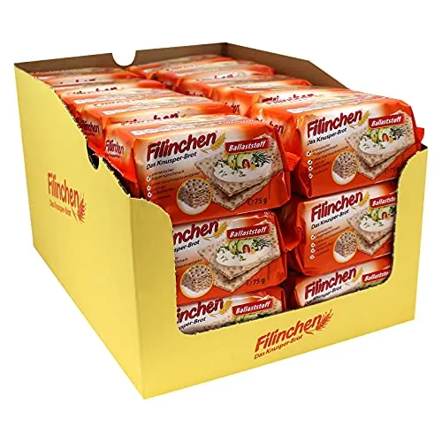 30er Pack Das Knusper-Brot Filinchen Ballaststoff 30 x 75 g zuckerarm Snack