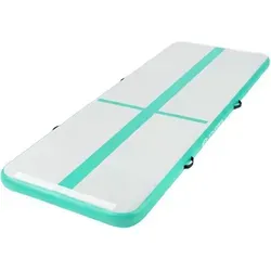 Ecd Germany Aufblasbare Gymnastikmatte Turnmatte Airtrack 3m Mint-grün, 10 Cm Dicke, Tumbling Matte Air Matte Track Trainingsmatte Fitnessmatte Sportmatte Yogamatte Mit Tragetasche & Elektr. Luftpumpe