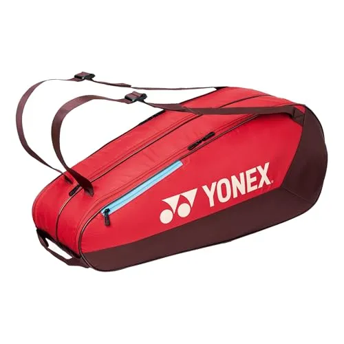 Yonex Racketbag Team Racquet 2026 Rot – Schlägertasche für Tennisschläger - Praktische Schlägertasche mit 2 Hauptfächern für bis zu 6 Tennisschläger und zusätzlichem Seitenfach. Ideal für Freizeitspieler, ausgestattet mit Schultergurt und Tragegriffen. Langlebiges Material: 100% Polyester.