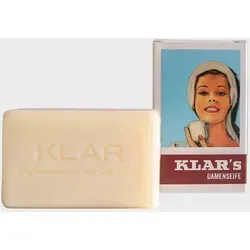 Klar's Damenseife 100 g - Hautpflege mit sanfter Reinigung, bewahrt die zarte Haut vor Austrocknen und duftet frisch-blumig. Nachhaltig und plastikfrei verpackt für umweltbewusste Pflege.