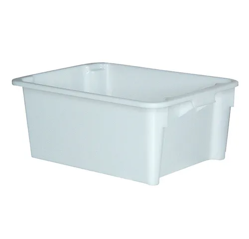 BRB-Lagertechnik Drehstapelbehälter 800x600x330 mm, 110 Liter - Stabiler Drehstapelbehälter aus robustem Polyethylen, ideal zum Transport und zur Lagerung. Kälte- und hitzebeständig, spülmaschinenfest. Optimal für Lebensmittelbetriebe und platzsparende Lagerung.