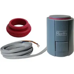 Roth thermischer Stellantrieb 230V NO, 1135007414 - Klima- & Heizgeräte Zubehör, mit Hubanzeige und Spritzwasserschutz, ideal zur Steuerung von Roth-Werke Fußbodenheizungsventilen, ersetzt ältere Modelle.
