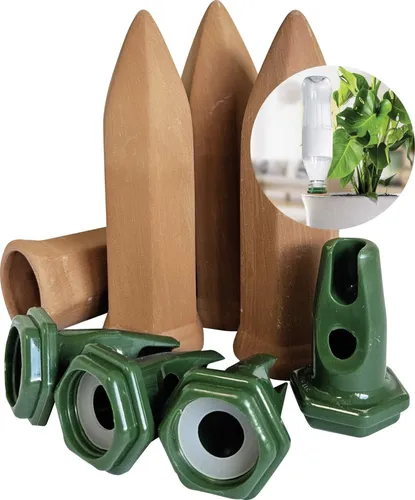 Tonkegelbewässerung 4 Stk. 'Hydro Classic' für 1 L Pet-Flaschen