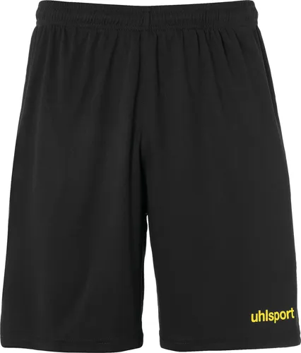 Uhlsport CENTER II SHORTS OHNE INNENSLIP 164 schwarz/limonengelb