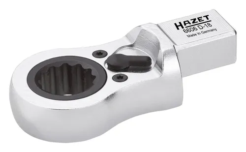 Hazet Einsteck-Ringratschenschlüssel 16 mm - 6606D-16 - Drehmoment-Schlüssel für präzises Arbeiten, mit 14 x 18 mm Größenanpassung für vielseitigen Einsatz und hohe Effizienz.