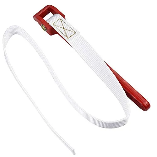 CODIRATO Strap Wrench Nylon Bandschlüssel Einstellbar Ölfilter Spanner Gurtschlüssel mit rutschfestem Griff zum Öffnen von Filtern, Rohren
