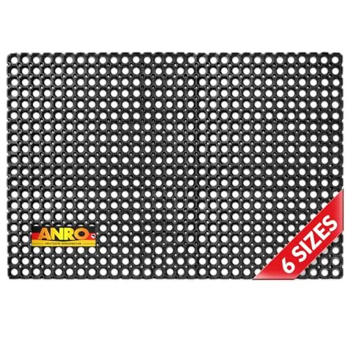 ANRO Ringgummimatte 80x120cm in schwarz von ANRO